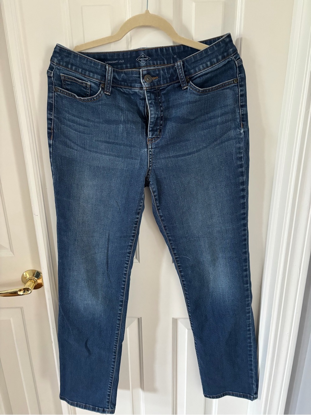 St. John's Bay Dark Blue Straight Leg Jeans